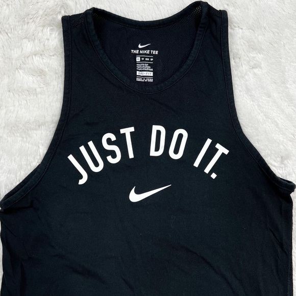 Nike Dri Fit Just Do It Black Sleeveless Tank Top Women’s Sz XS - Picture 3 of 8
